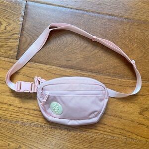 Baboon to the Moon mini crossbody in quartz pink